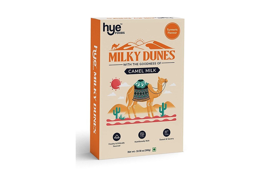 Hye Foods Milky Dunes Camel Milk Turmeric Flavour   Box  300 grams